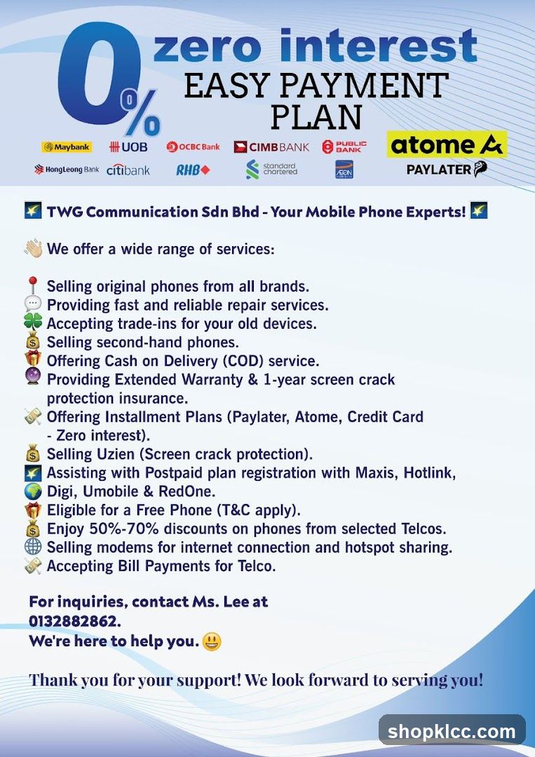 Zero Interest Easy Payment Plan