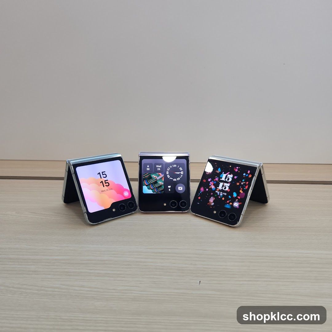 Three foldable smartphones