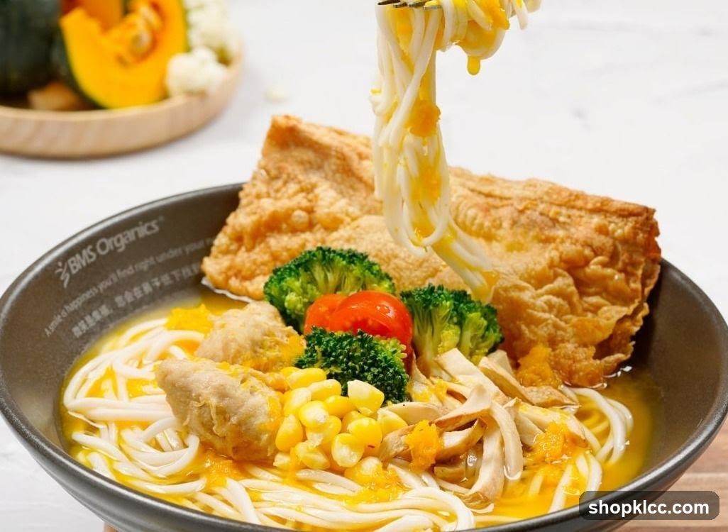 Noodle Bowl with Broccoli and Corn