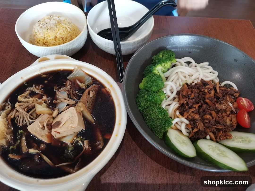 Meal with Udon and Soup