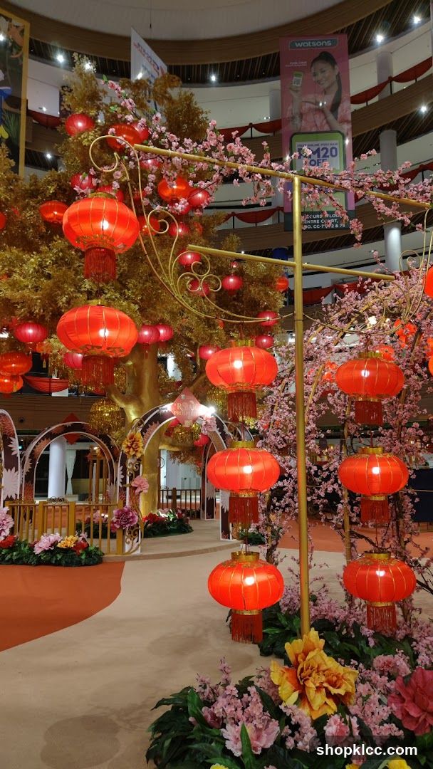 Festival Decoration with Lanterns and Flowers