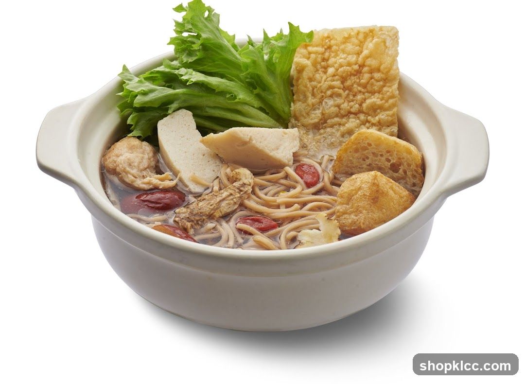 Soy Milk Noodle Soup with Tofu and Vegetables