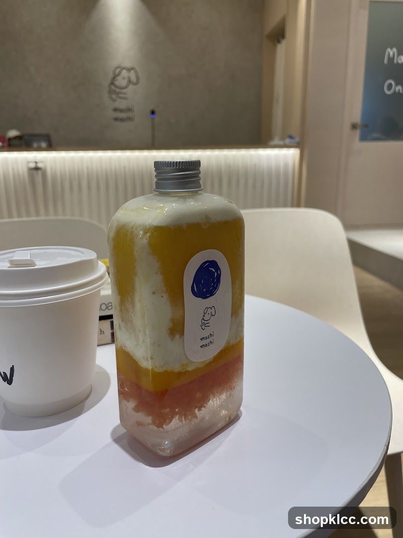 Layered Drink in Bottle