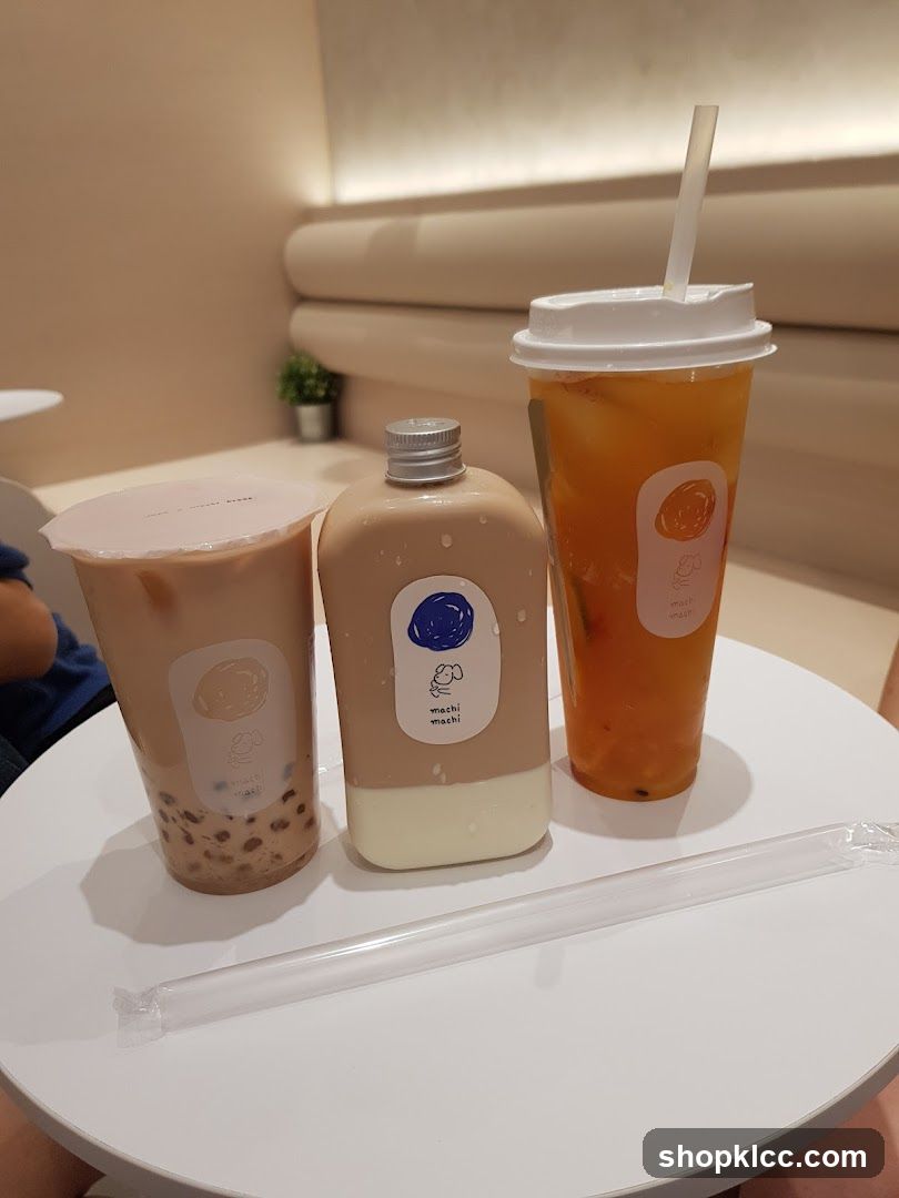 Three drinks on a table