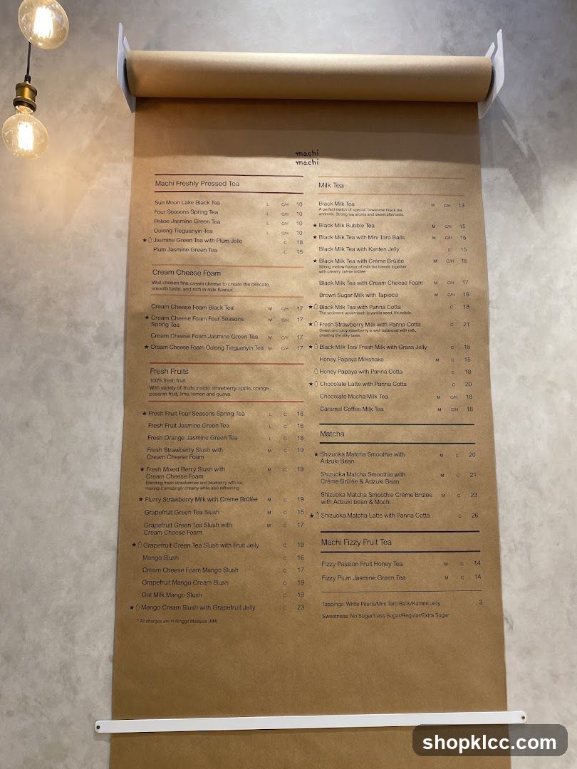 Machi Menu