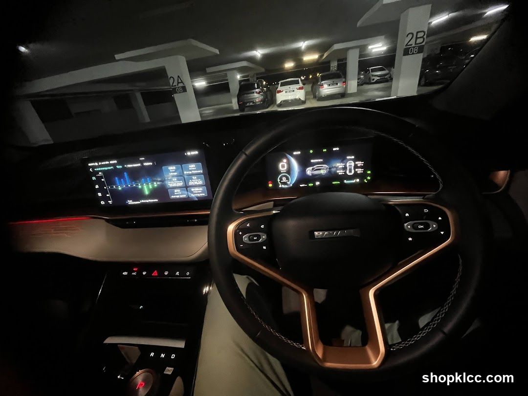 Car Interior with Digital Displays