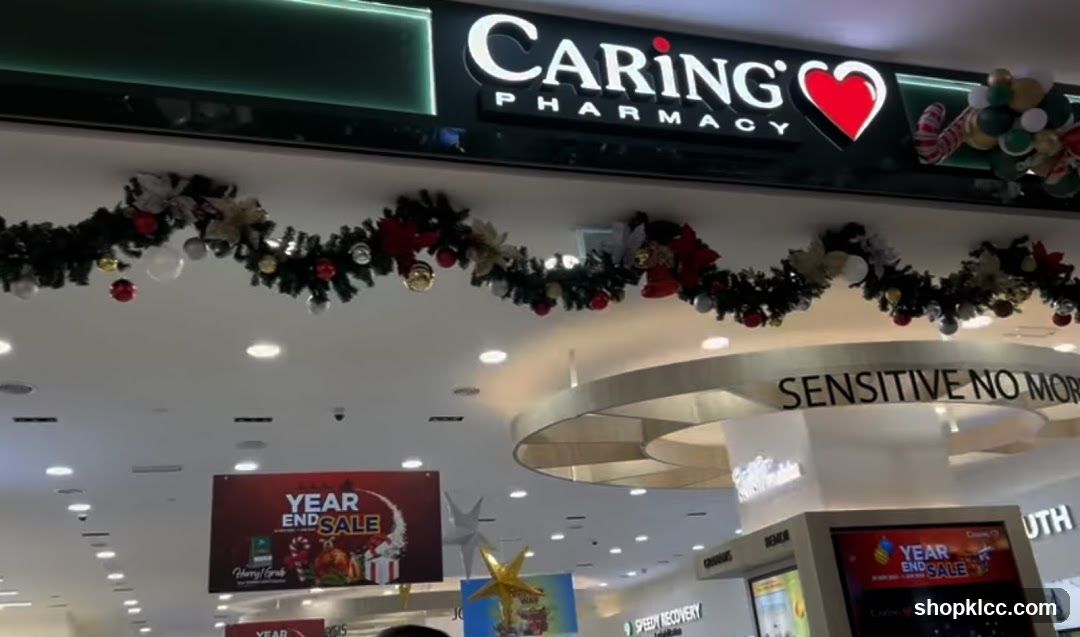 Caring Pharmacy with Christmas Decorations