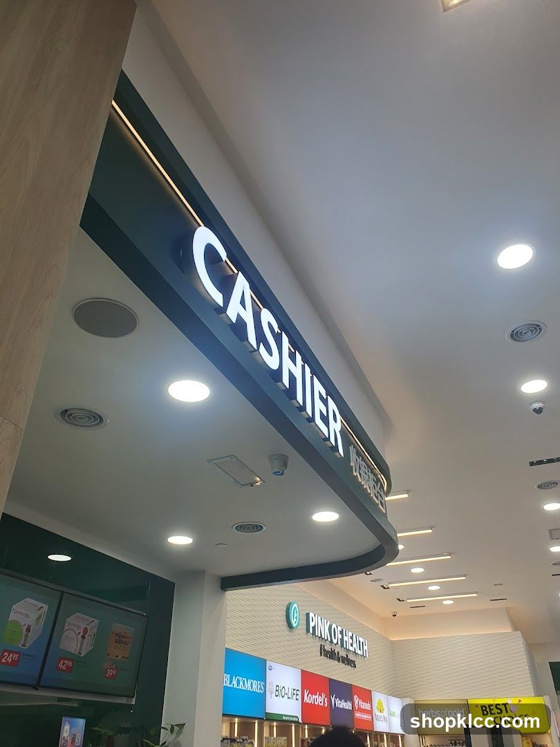 Cashier Signage and Storefront