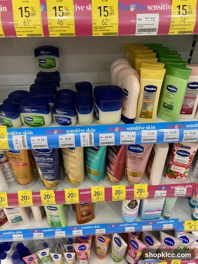 Skincare Products on Shelves