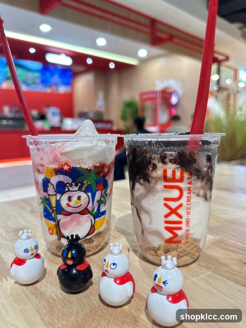 MIXUE Dessert Drinks with Mini Figurines