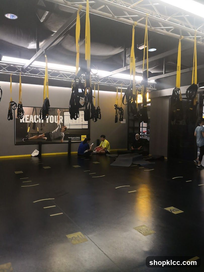Gym Interior with TRX Equipment
