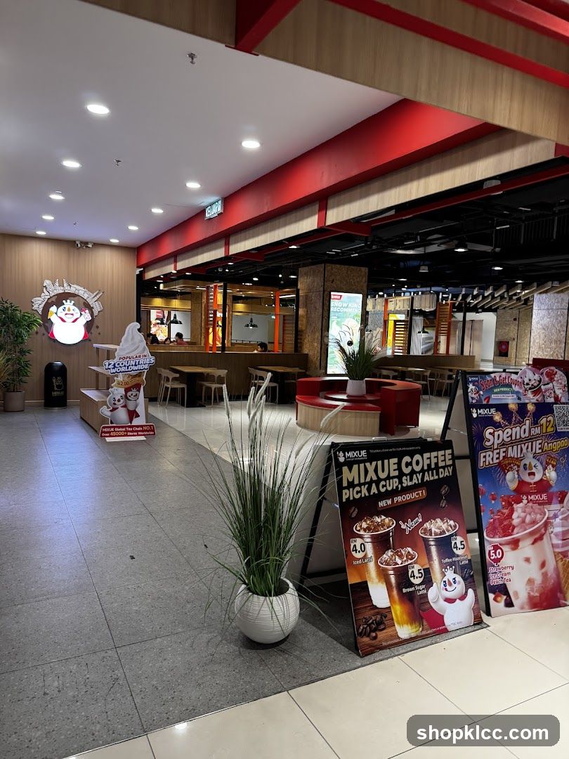 MIXUE Coffee Interior Display