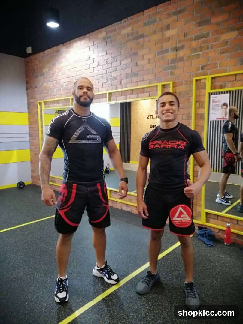 Two men in gym attire