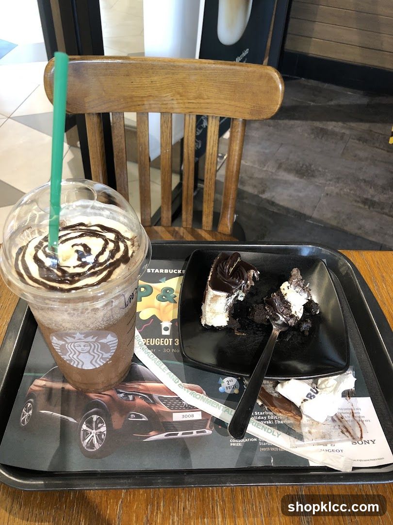 Starbucks Drink and Cake