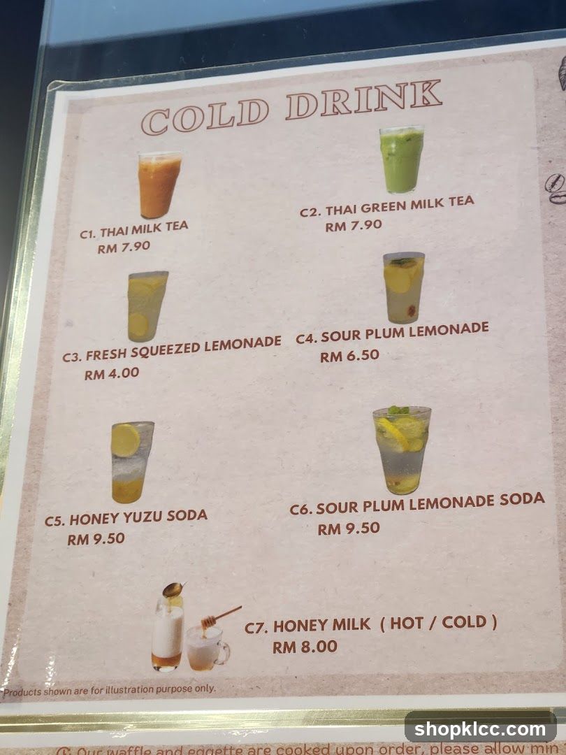 Cold Drink Menu