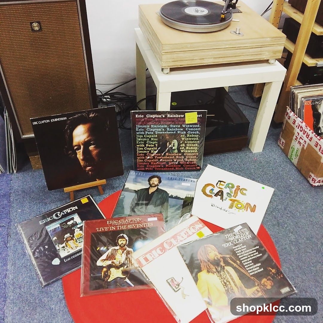 Eric Clapton Records and Turntable