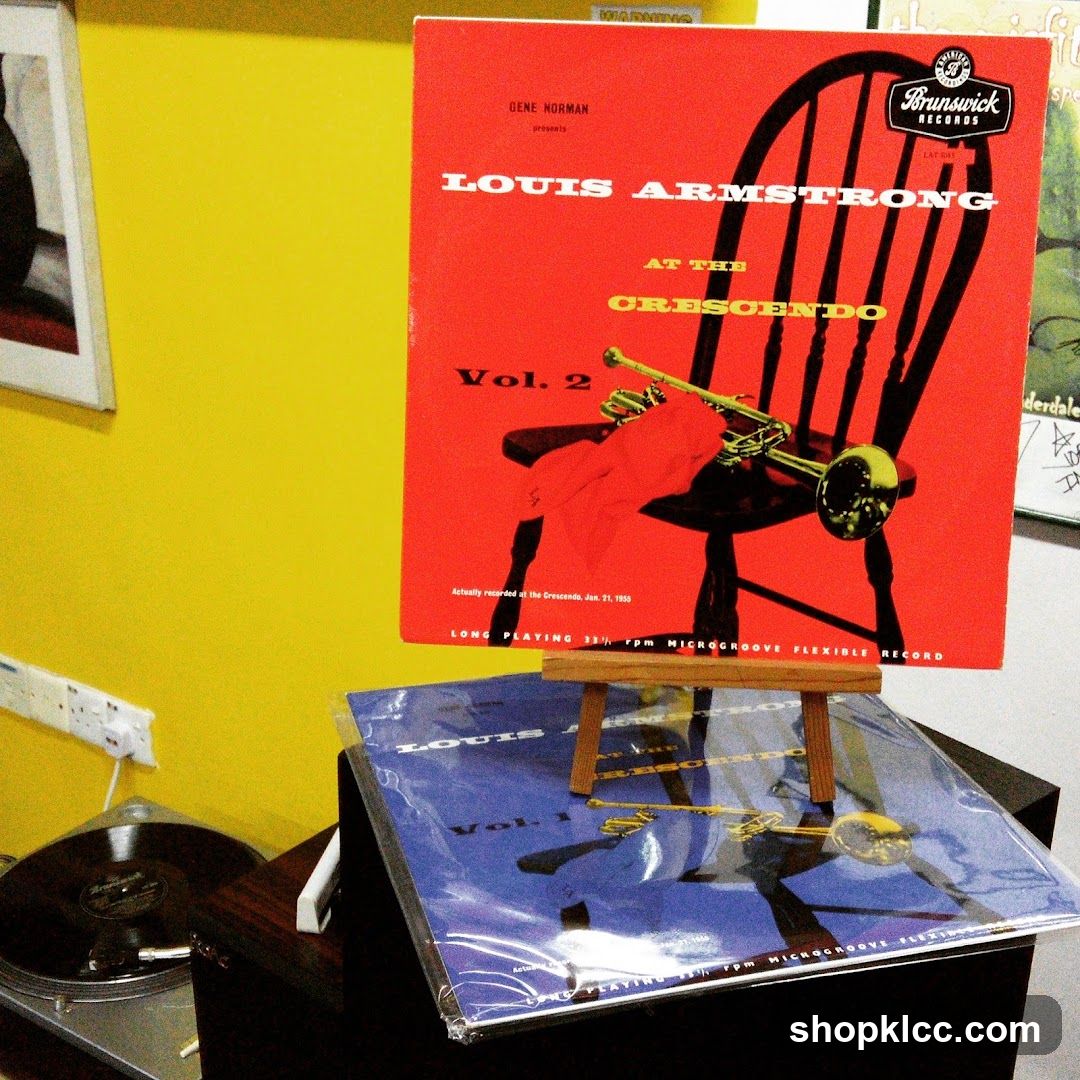 Louis Armstrong Record Display