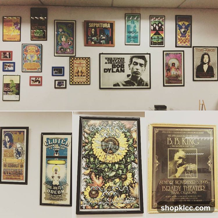 Concert Posters Displayed on Wall