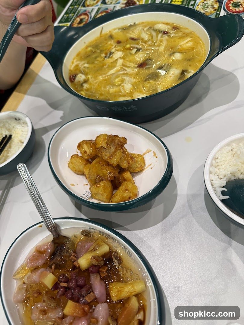 Table with various dishes