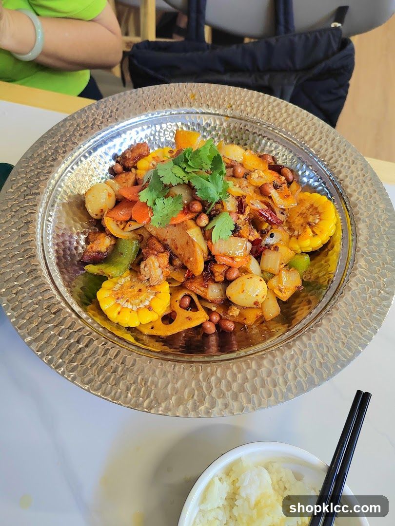 Spicy Stir-Fried Dish with Corn and Peanuts