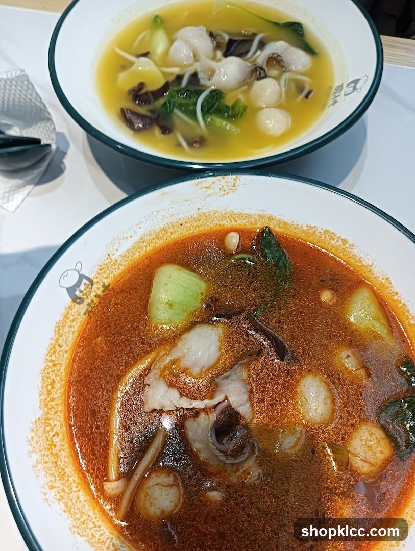 Two bowls of soup