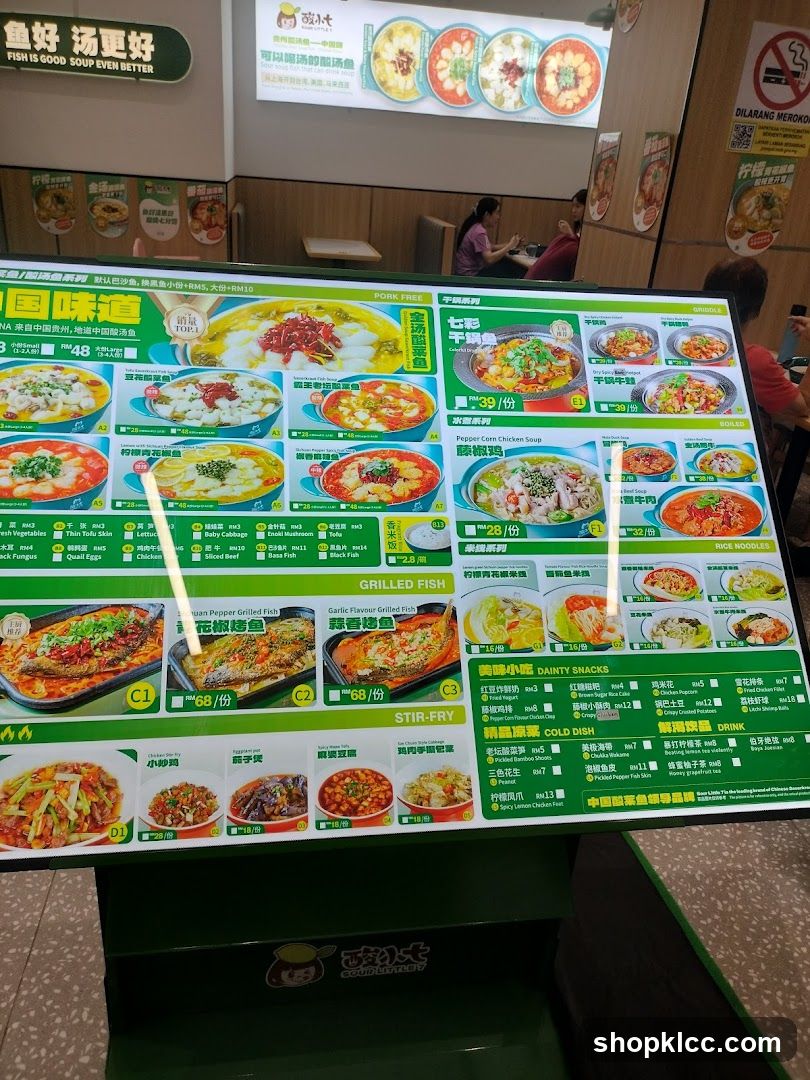 Sour Little Tie Menu