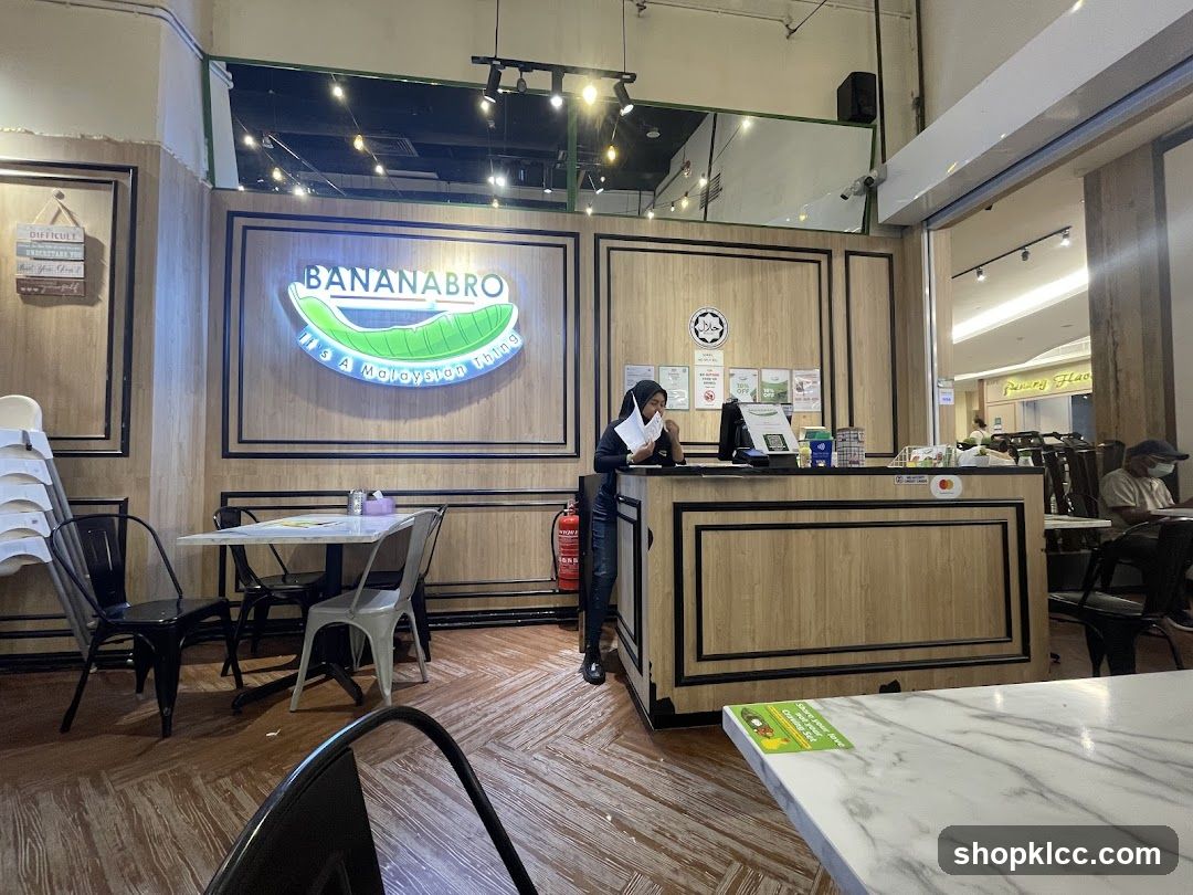 Restaurant Interior with Bananabro Logo