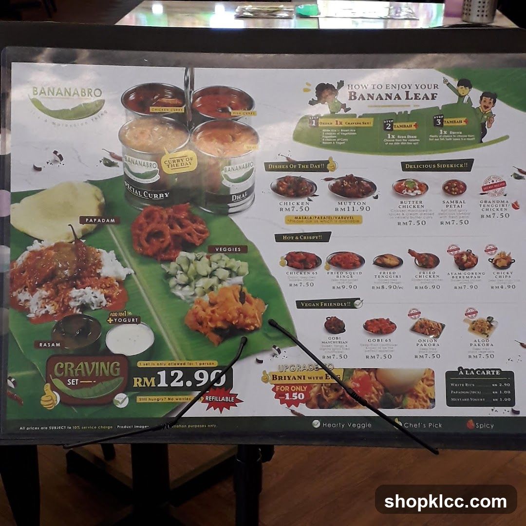 BANANABRO Menu
