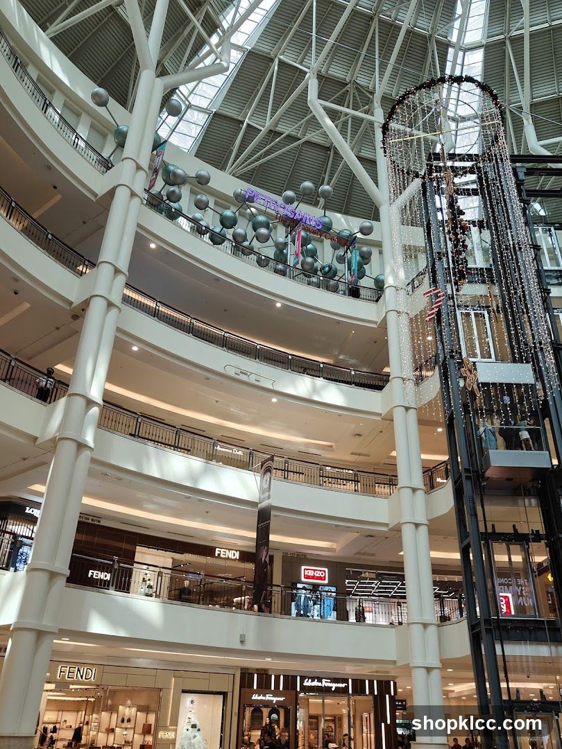 Interior of a multi-level shopping mall