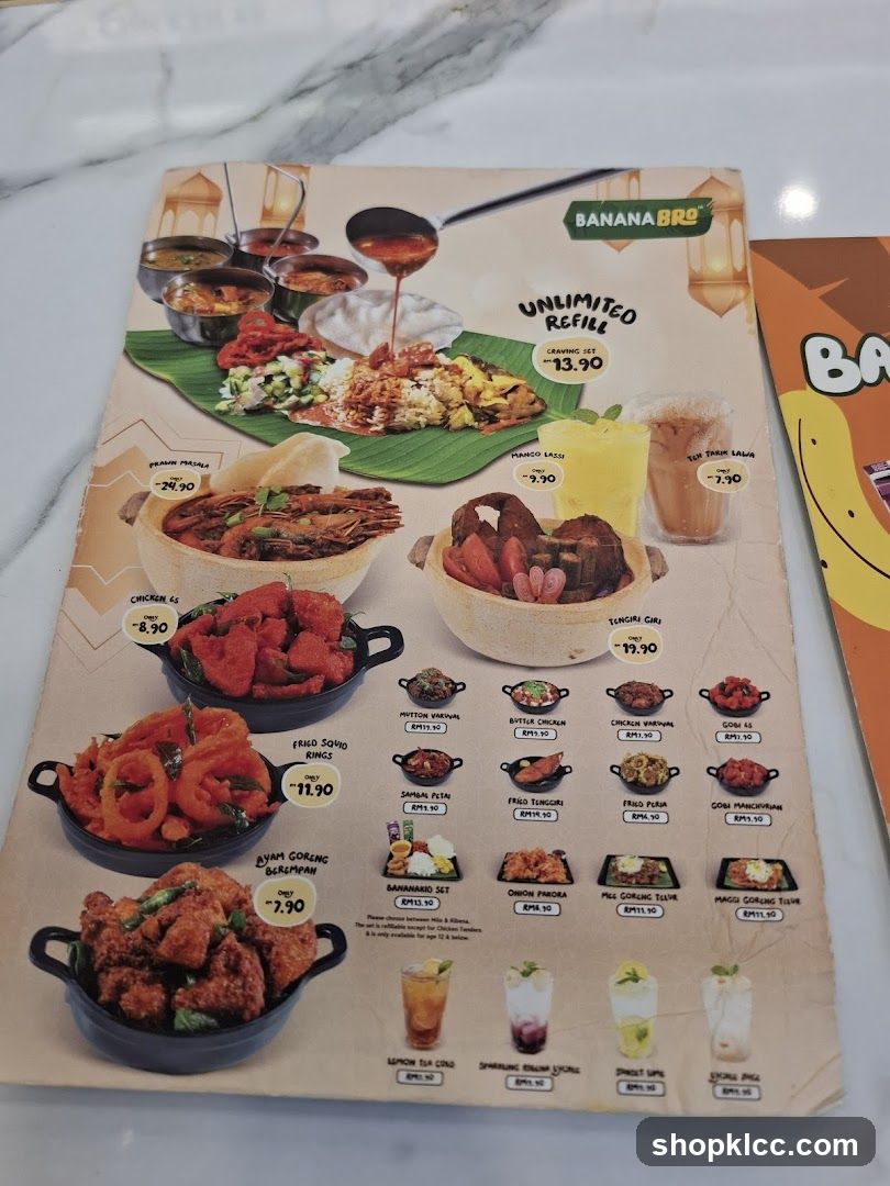 BananaBro Menu