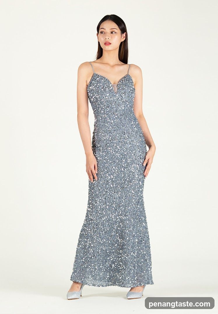 Woman in Sequin Gown