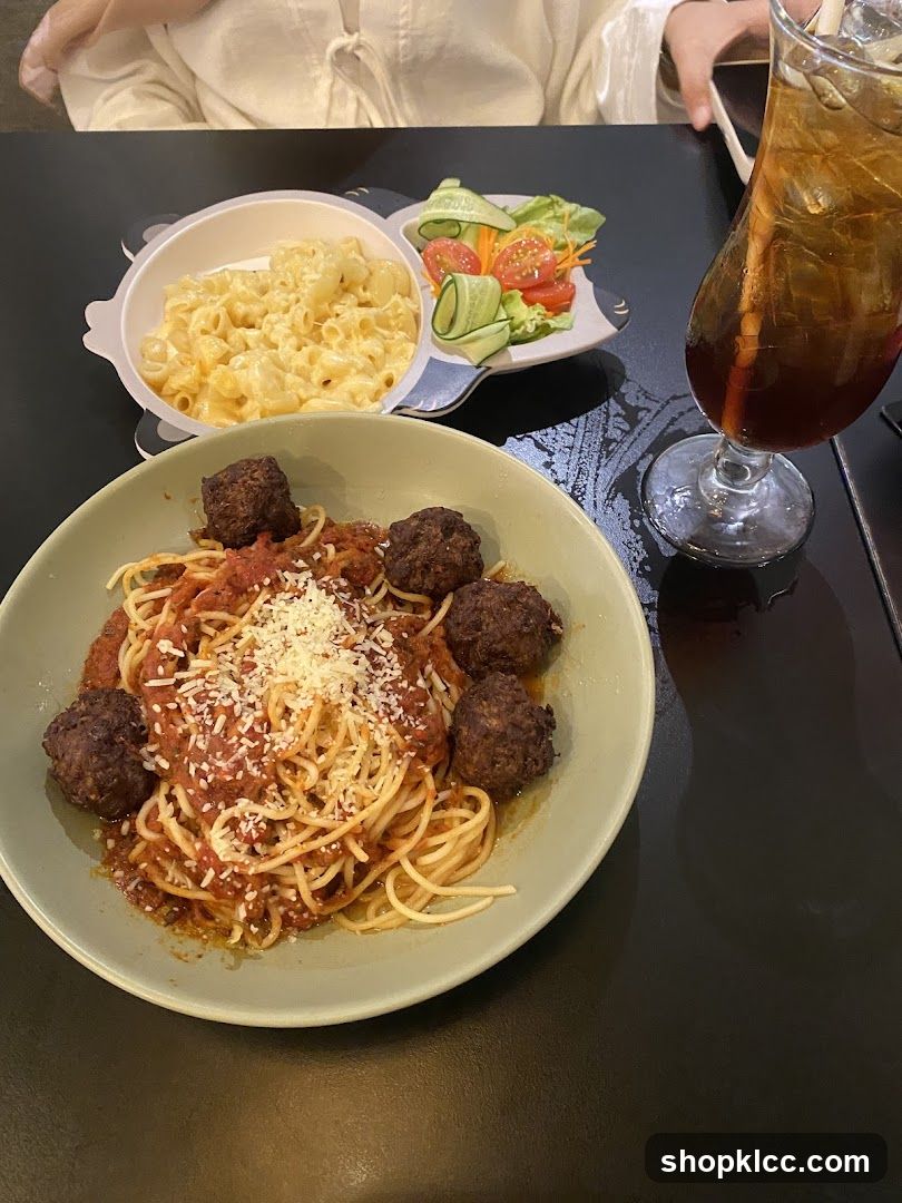 Spaghetti and Meatballs with Mac and Cheese