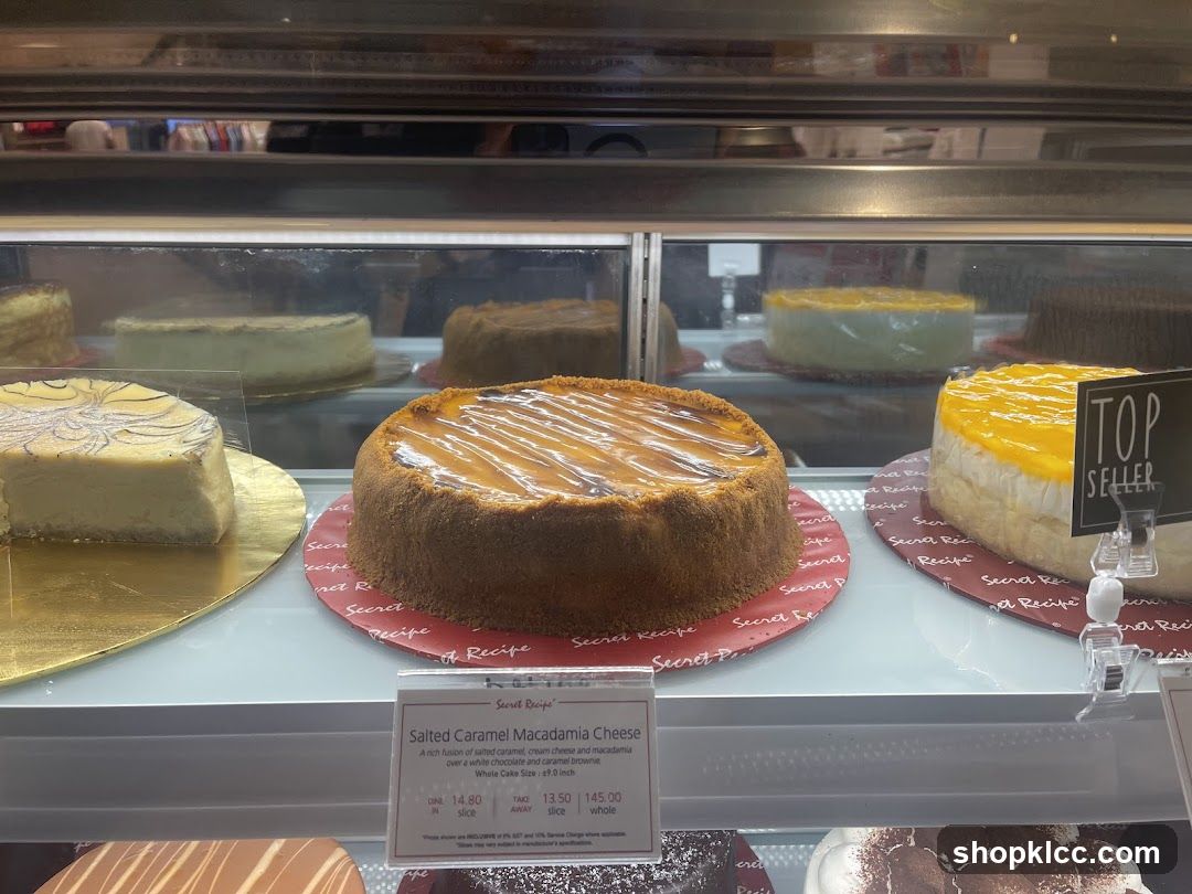 Cakes in a Display Case