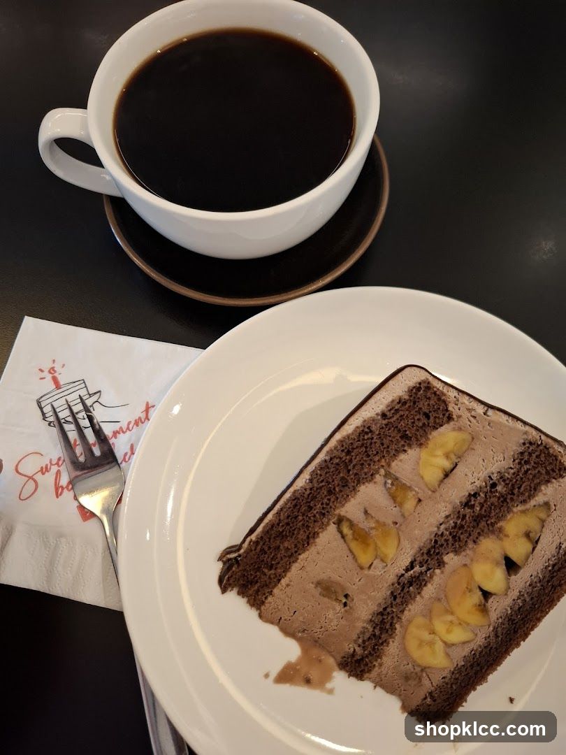 Chocolate Banana Cake and Coffee