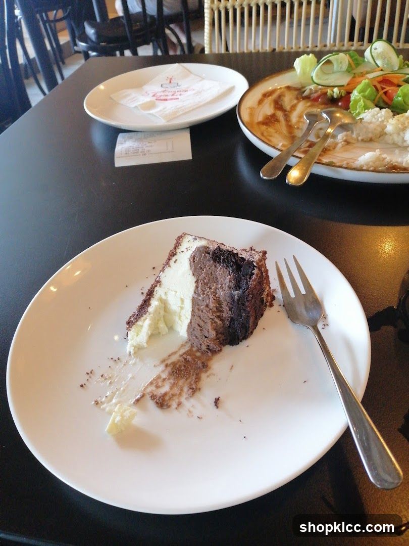 Dessert and Salad on Table