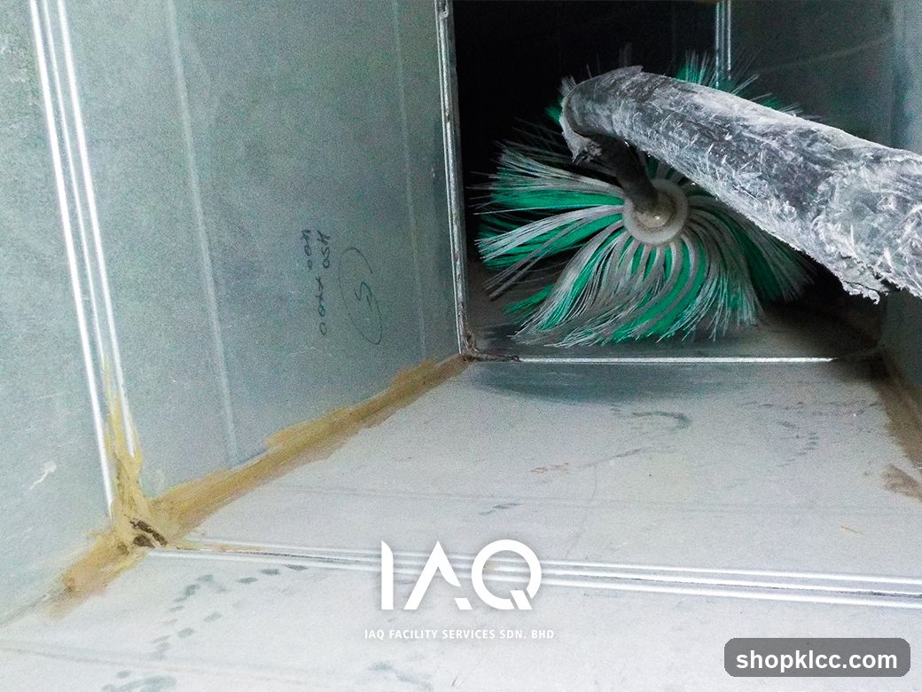 Duct Cleaning in Progress