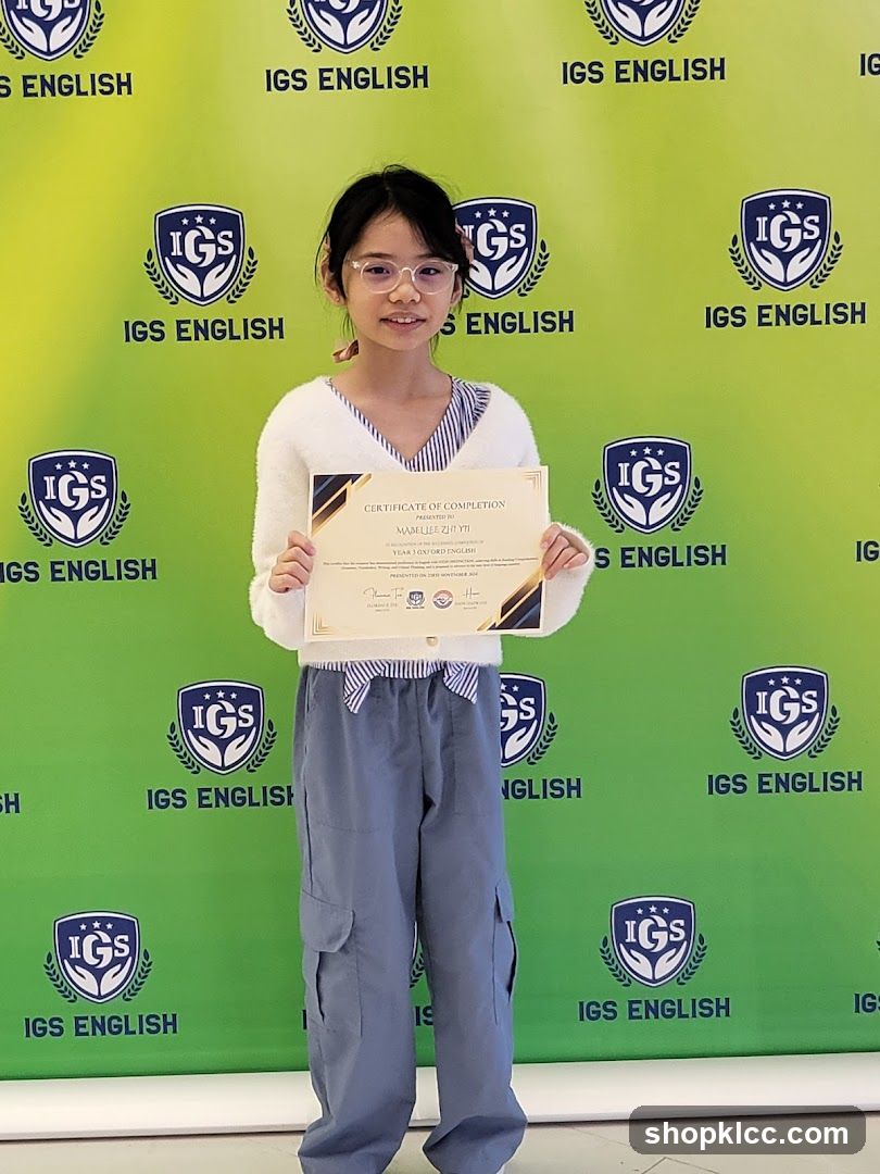 Girl holding a certificate