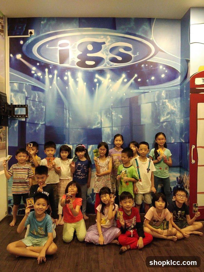 Children posing in front of a mural