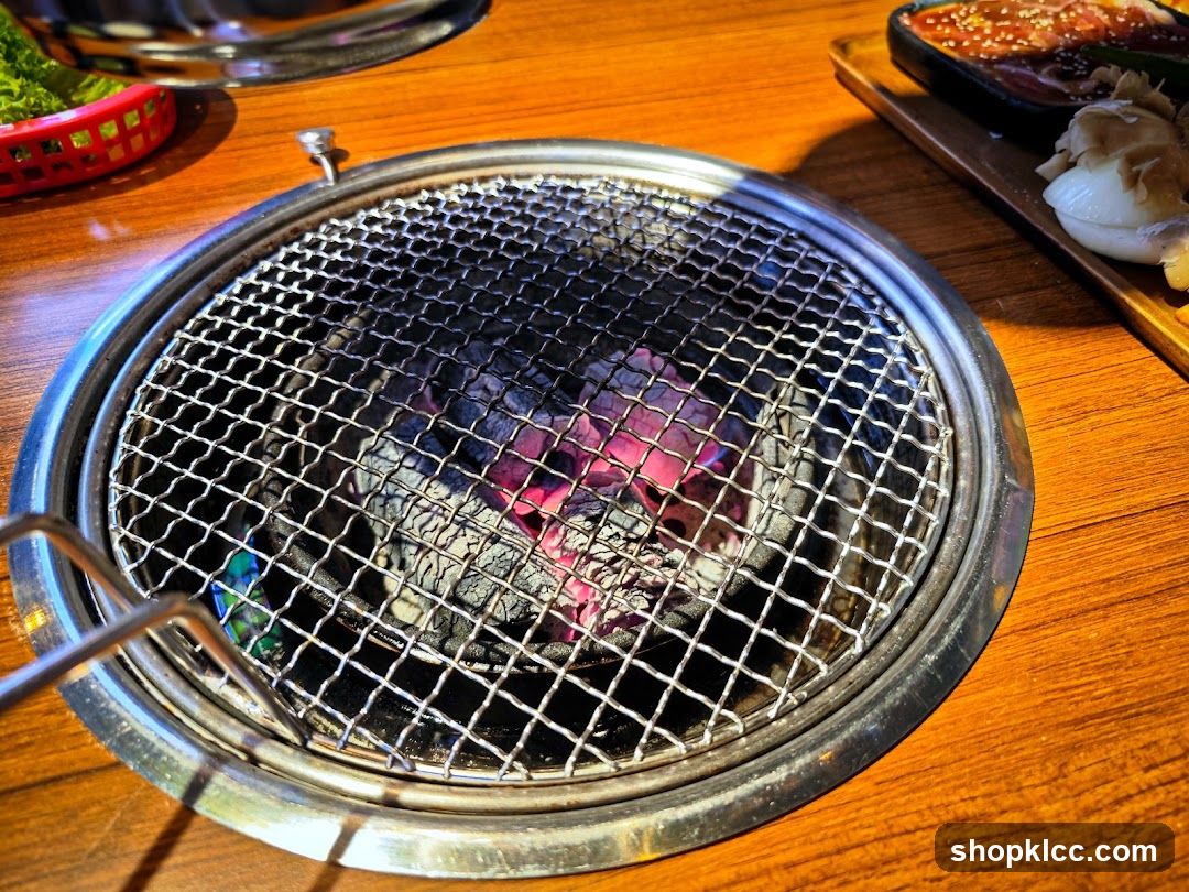Grill with Coals
