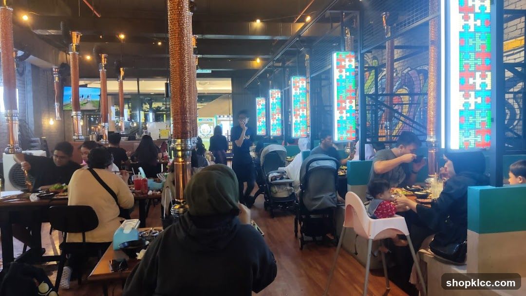 Restaurant Interior with Diners