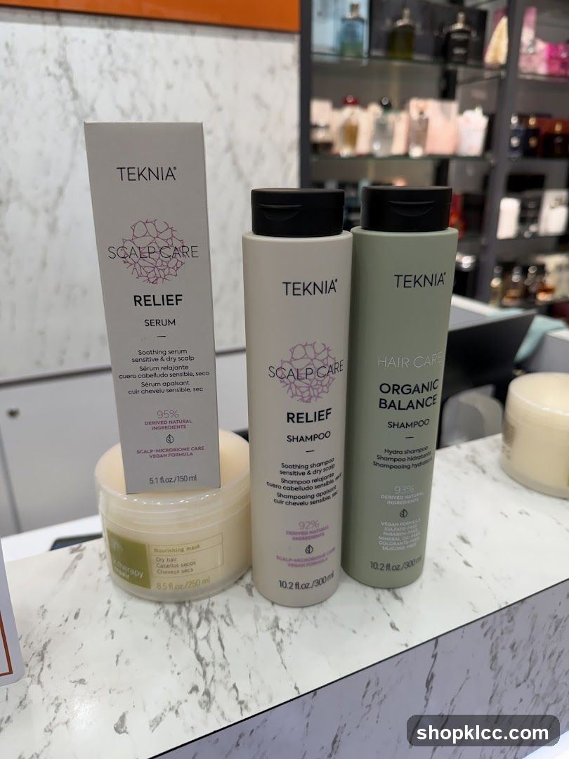 Teknia Hair Care Products Display