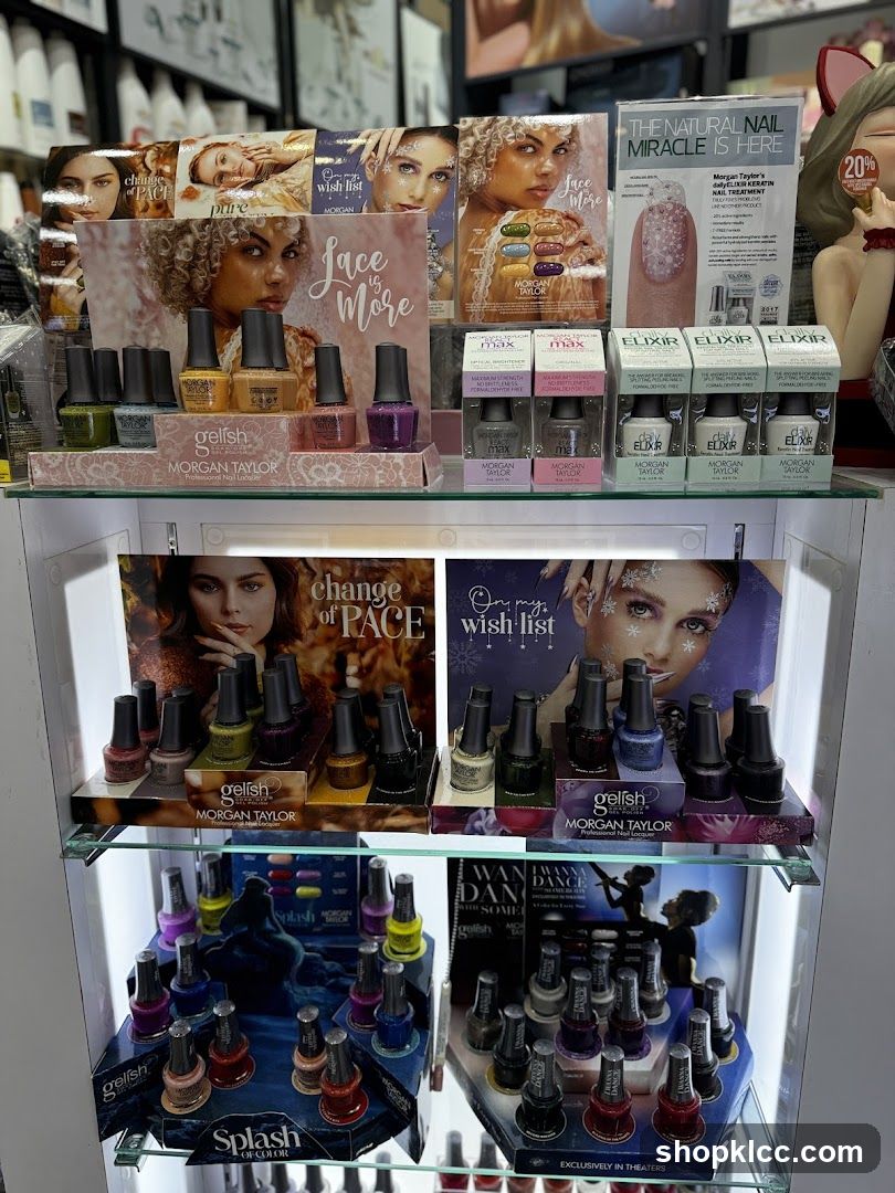 Glossy Nail Polish Display