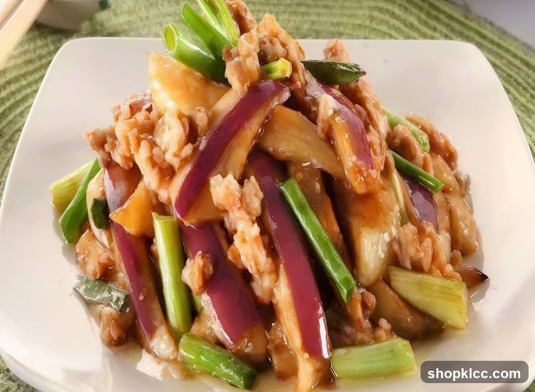 Stir-fried Eggplant with Minced Pork and Scallions