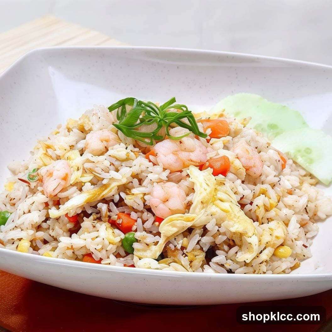 Shrimp Fried Rice with Garnish