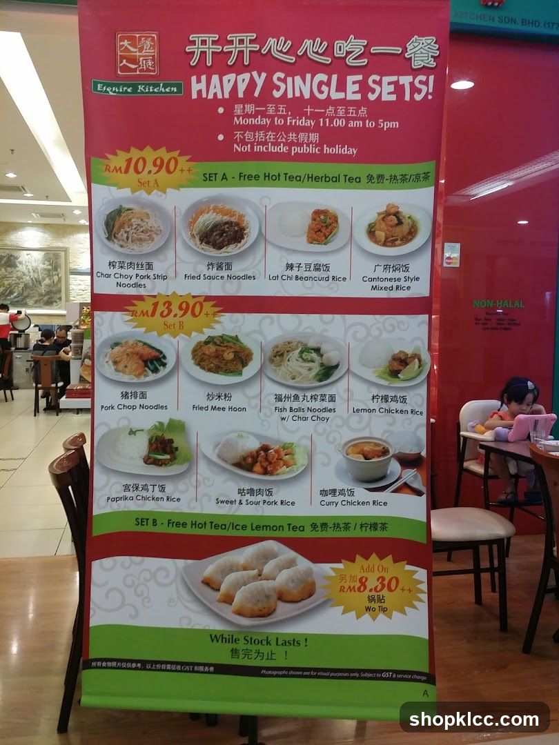 Happy Single Sets Menu Board