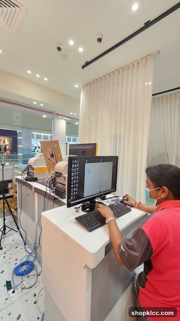 Staff at Computer Station
