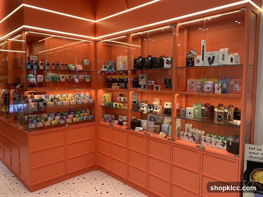 Orange Camera Display Store Interior