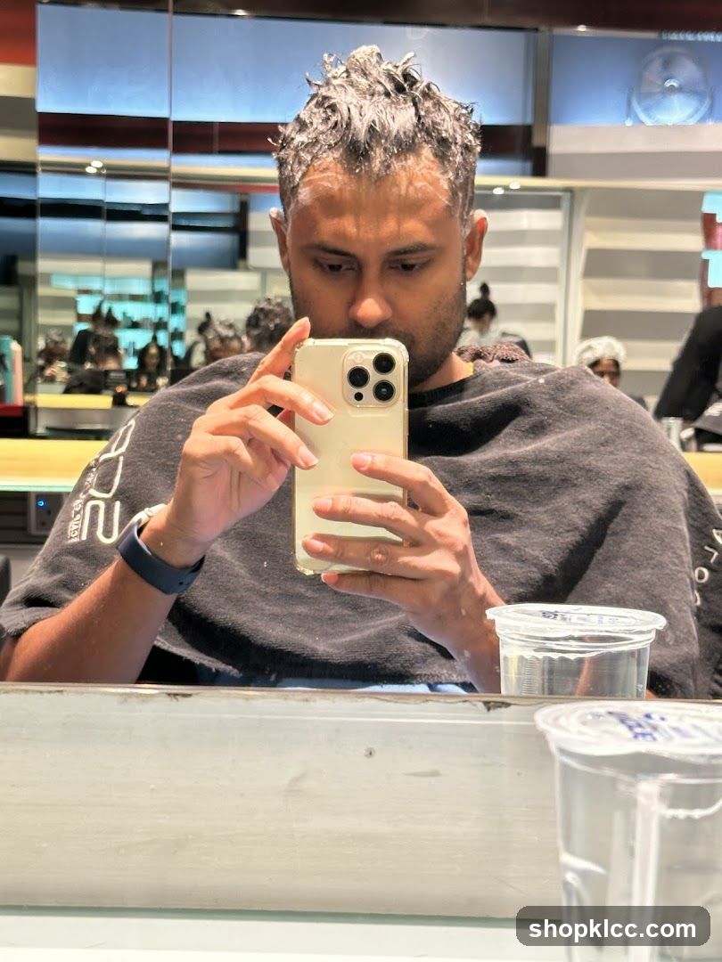 Man with hair dye