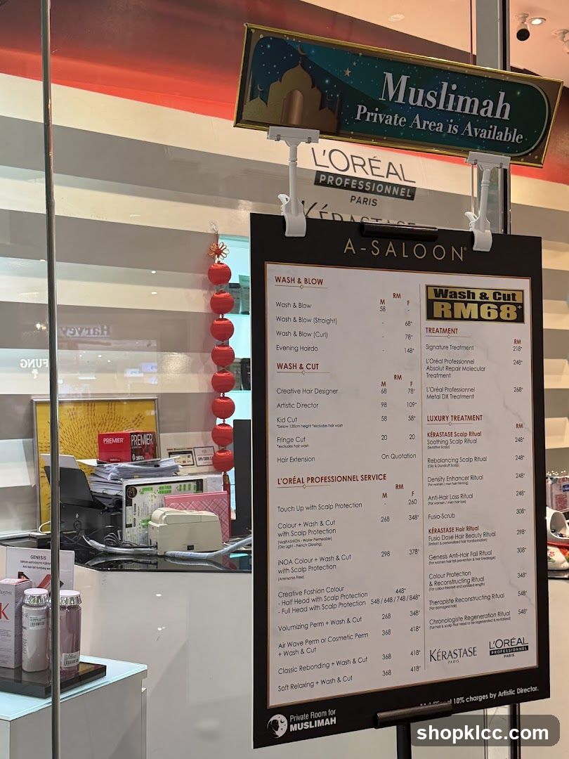 A-SALOON Menu