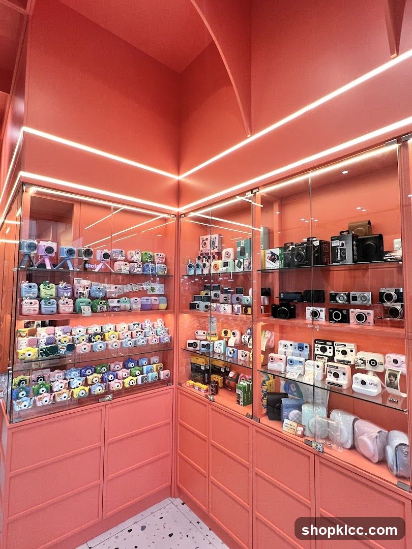 Pink Camera Display Interior